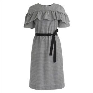 J. Crew Eddie gingham ruffle dress
